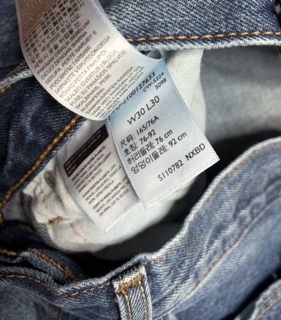 Levi’s 578 Baggy Blue Jeans 30×29 (30″ on tag)