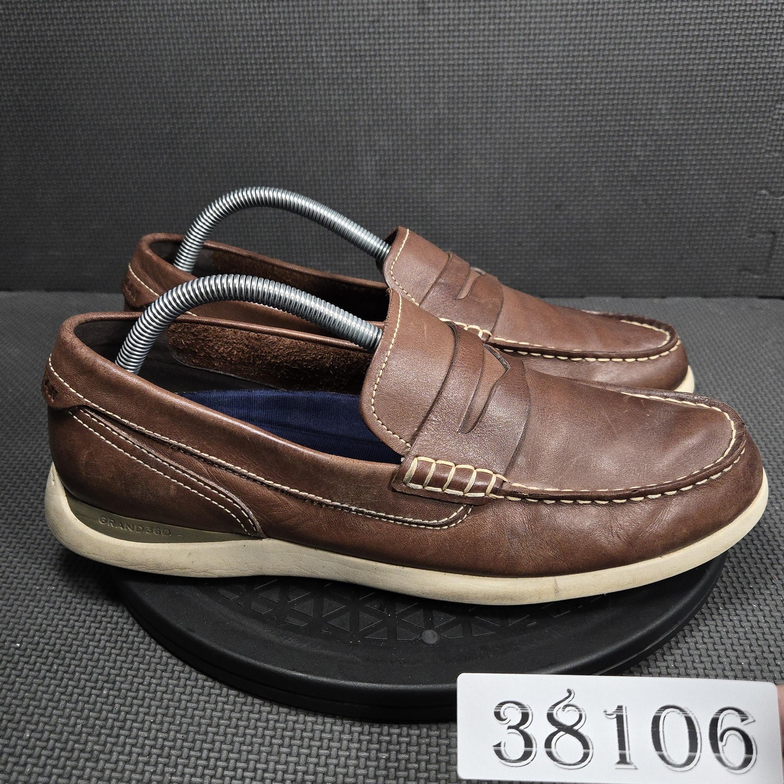 Cole Haan Grand Shoes Mens Size 10 Brown Leather Casual Loafers Comfort C33028
