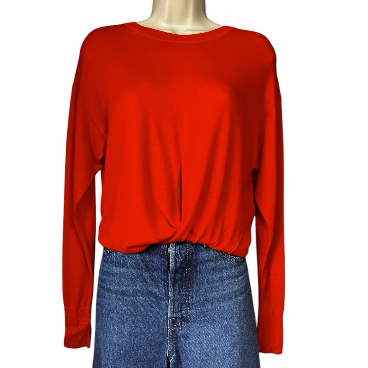 Isabel Marant Cashmere Silk Knit Jumper – Faux Wrap Sweater, FR36