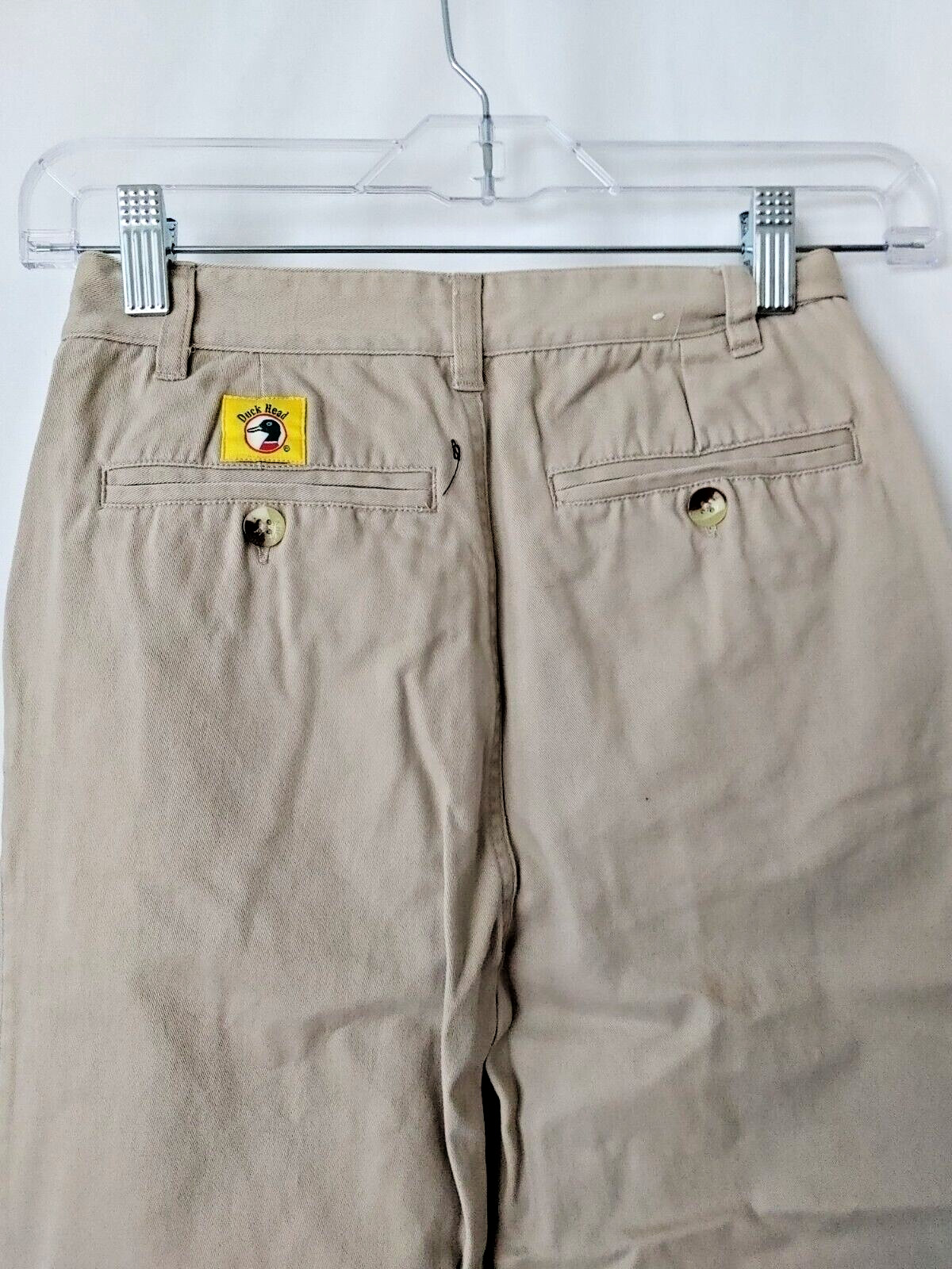 Duck Head Khaki Pants Pleat Front 100% Cotton 4 Pockets Beige Size 10 #15222