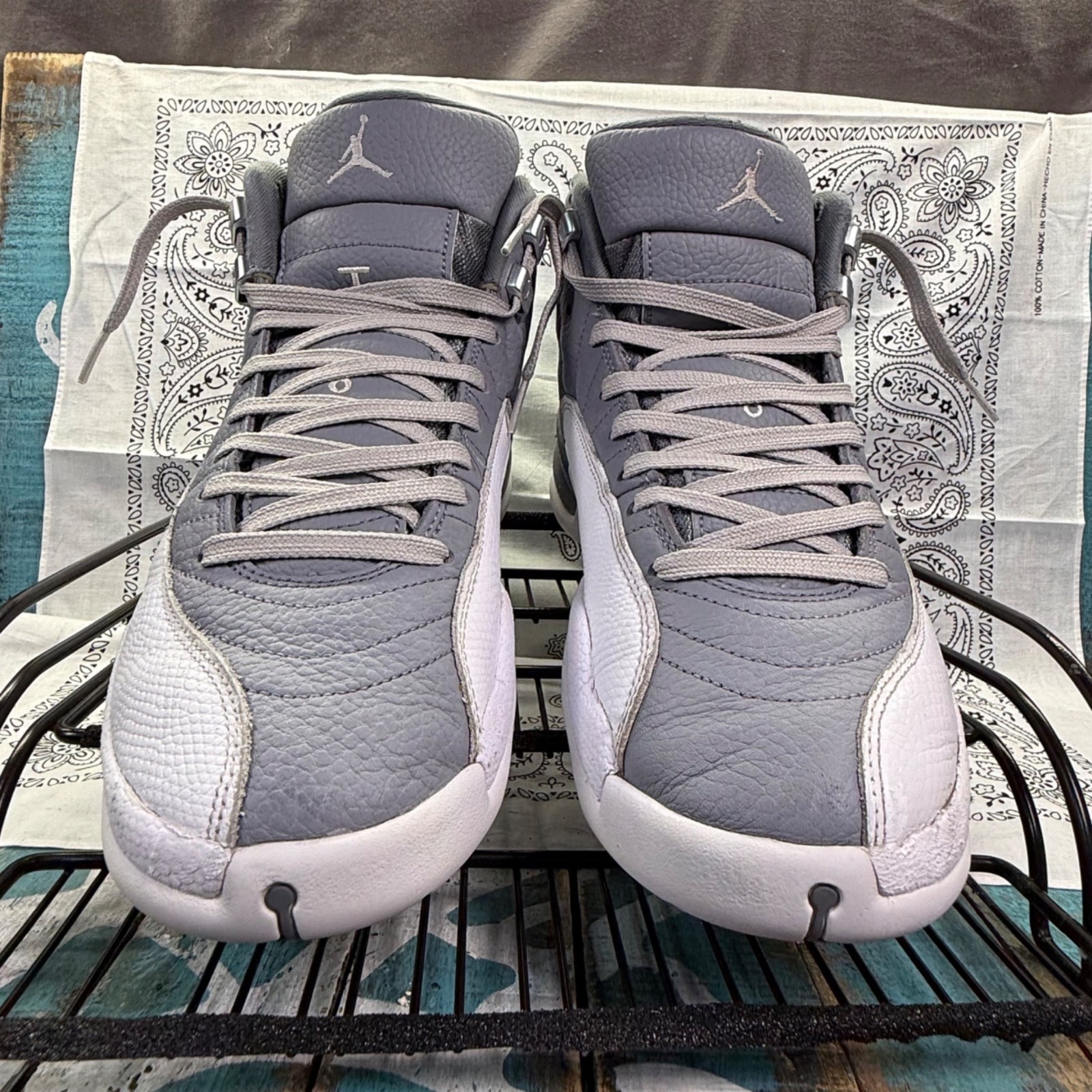 Jordan Air Jordan 12 Retro Stealth Men’s 10 Sneakers Gray/White CT8013-015