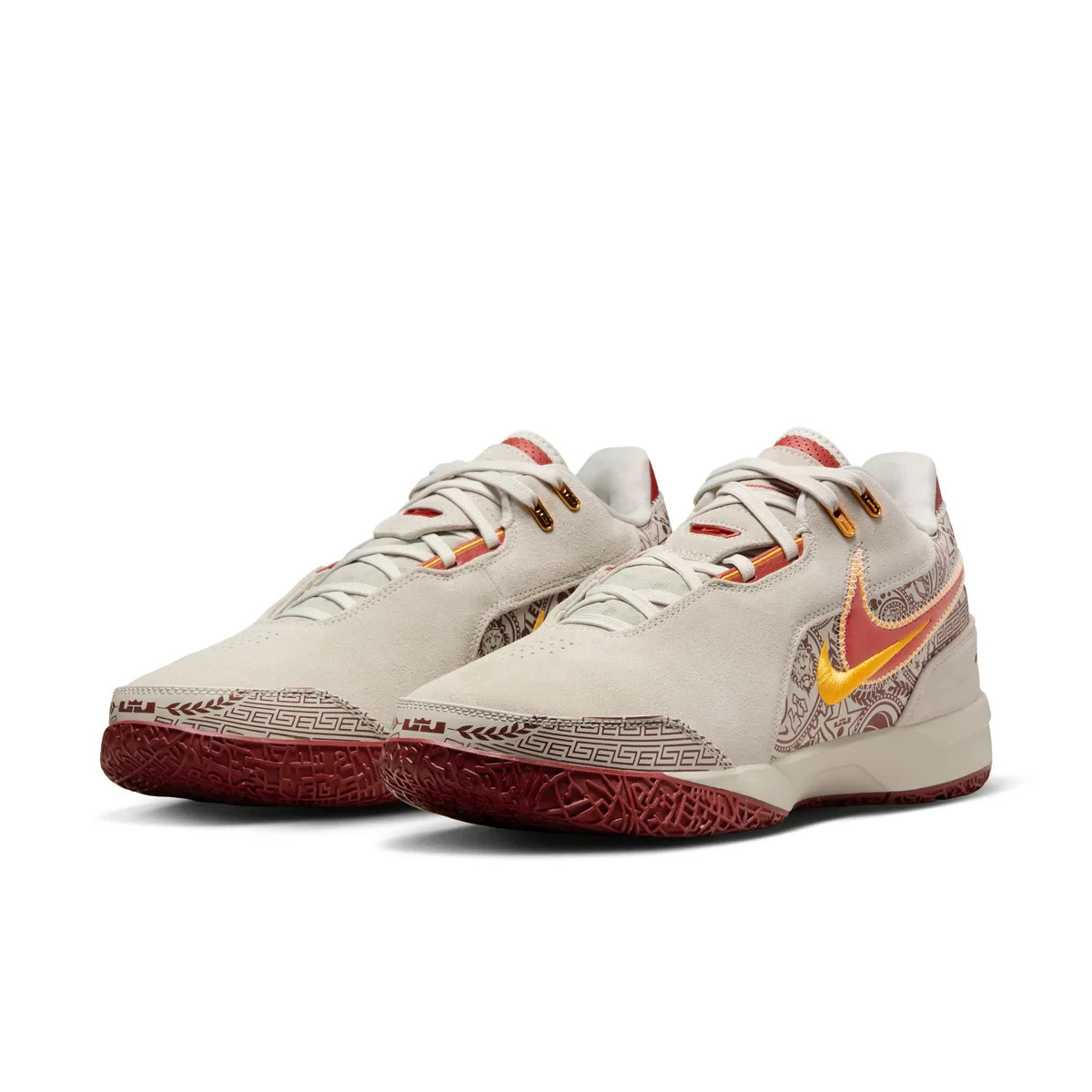 Nike Lebron US 14 Men’s Light Bone Gold Red Rare NXXT Gen AMPD FZ7890 001 NIB