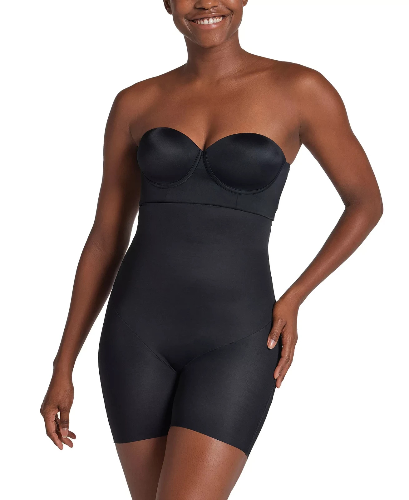 Leonisa Womens Strapless Sculpting Step In Body Shaper with Short Bottom Size XL