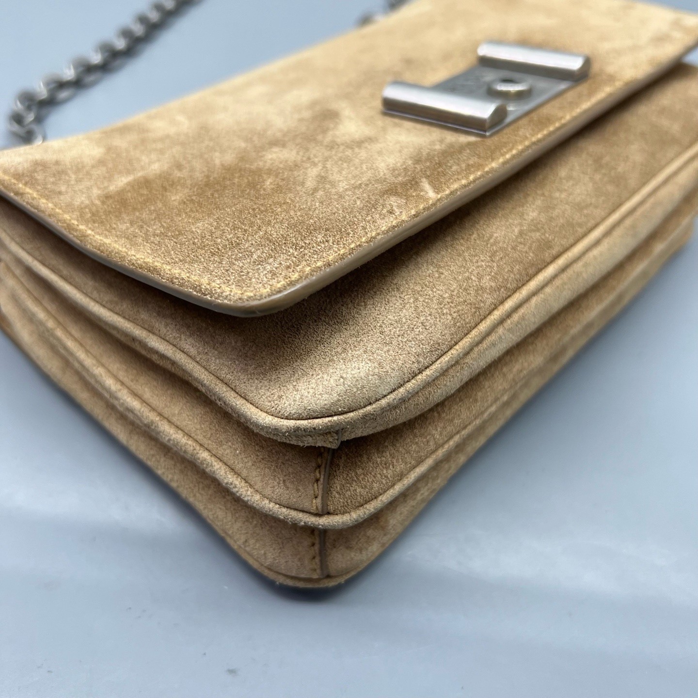 Prada Pre-Owned Authentic Chain Bag 24*15*6cm Nubuck Free Tracked Shipping