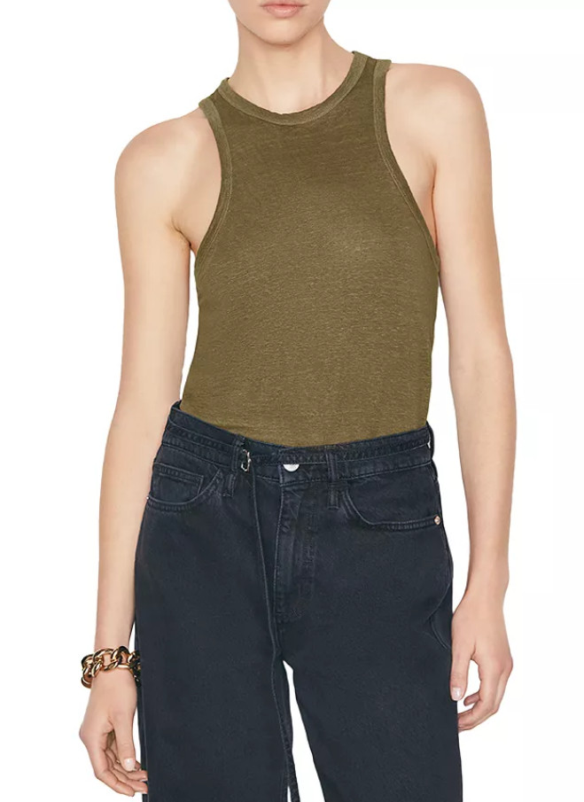 Frame Ringer Tank Dark Green Size L 1664