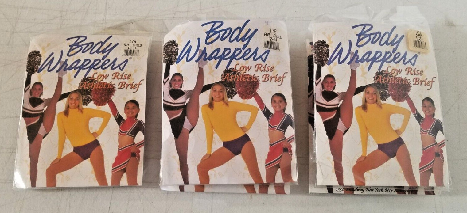 Lot Of 5 Body Wrappers Athletic Briefs Dancewear Childs Sz 12-14 Low Rise 2090