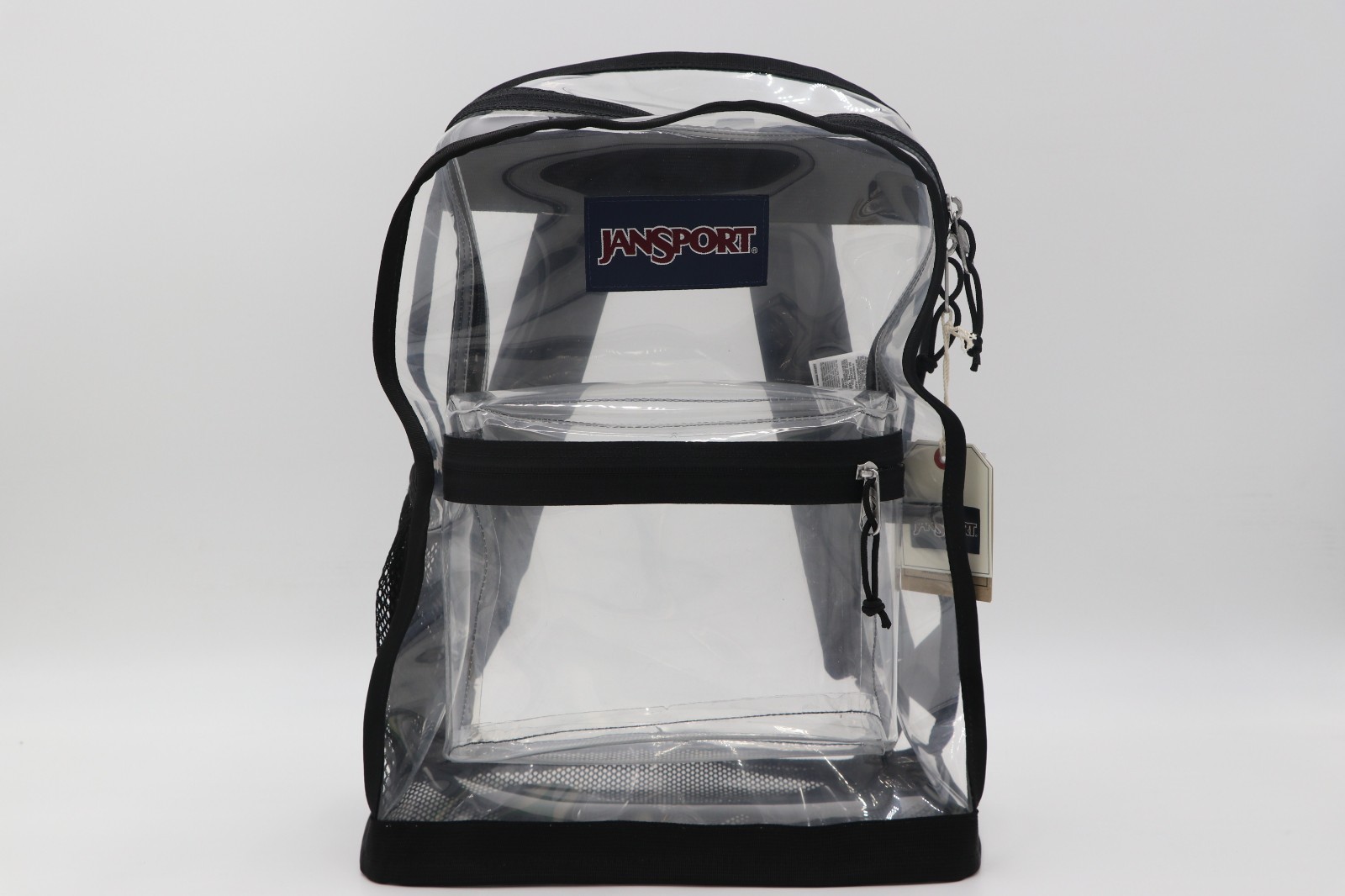 JanSport 25L 17.3” Clear Backpack: TPU Shell, Lightweight, 1-Bottle Holder