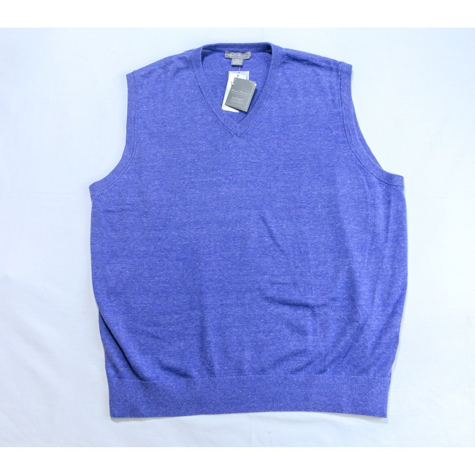 Daniel Cremieux Signature Supima Cotton V-Neck Sweater Vest Purple XXL