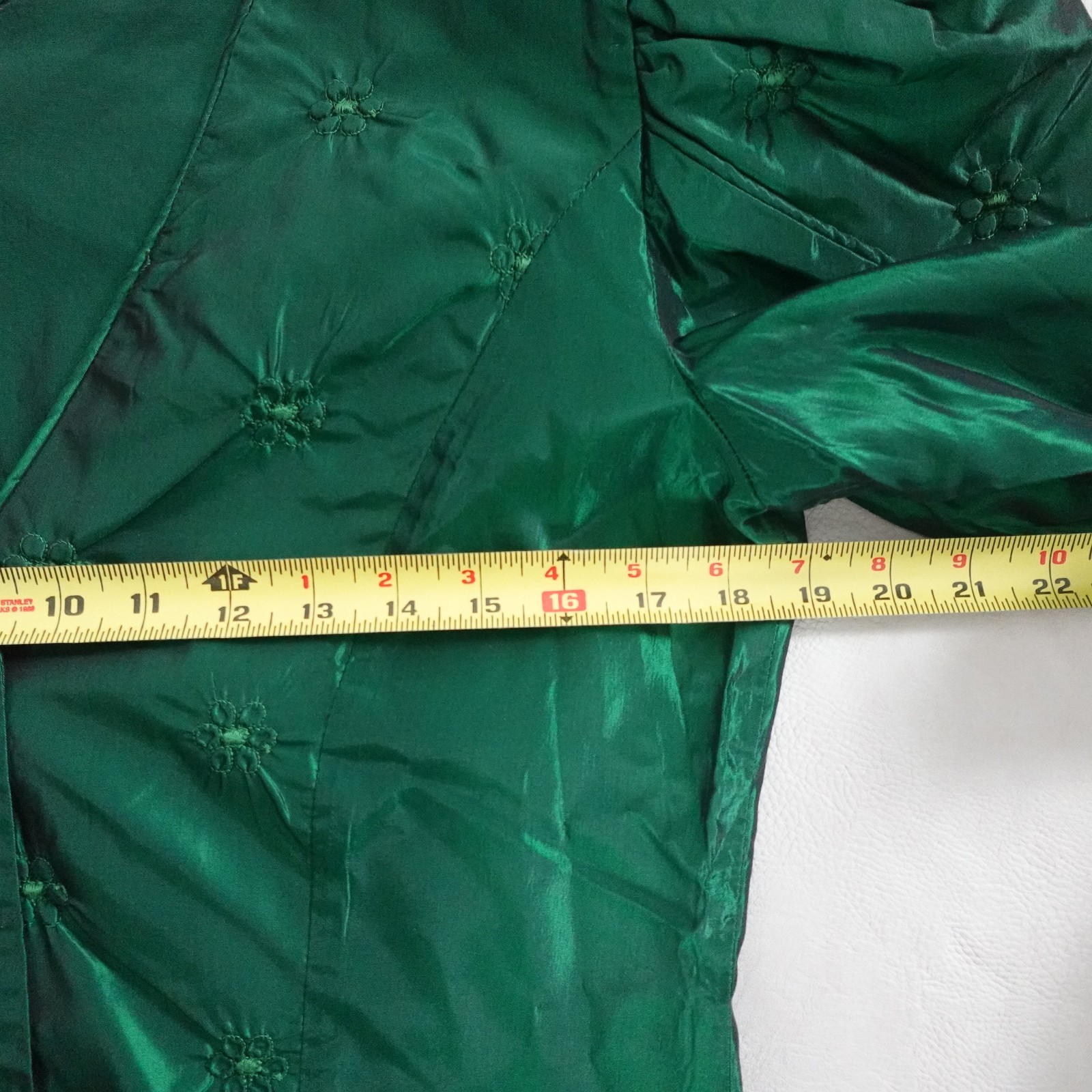 Elegant Vtg Watters Watters Emerald Green Taffeta Dress Size 12 Mother of Bride