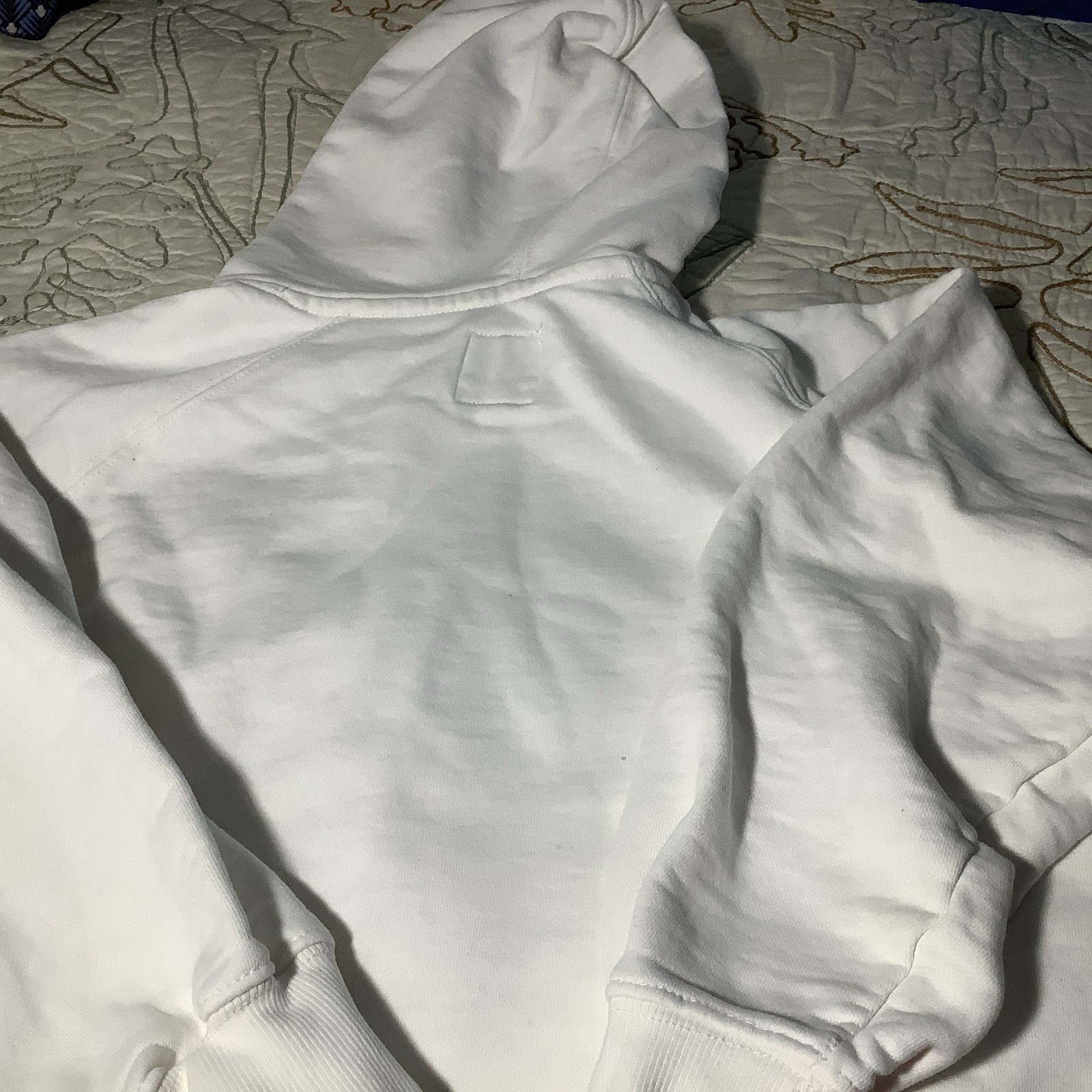 Zara Hoodie White 13-14 Cm 164 Sweatshirt Long Sleeve 100% Cotton Knit VGC