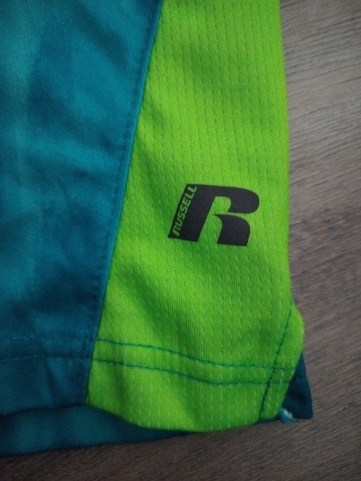 Russell Dri-Power 360 Boys Core Printed Shorts L 10-12 Pockets Blue/Green NWOT