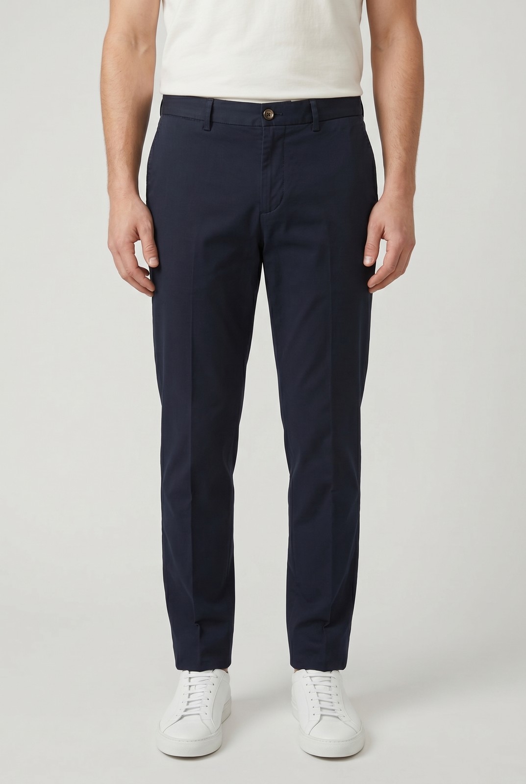 BRUNELLO CUCINELLI MEN’S DARK NAVY ITALIAN FIT CASUAL TROUSERS MSRP $655