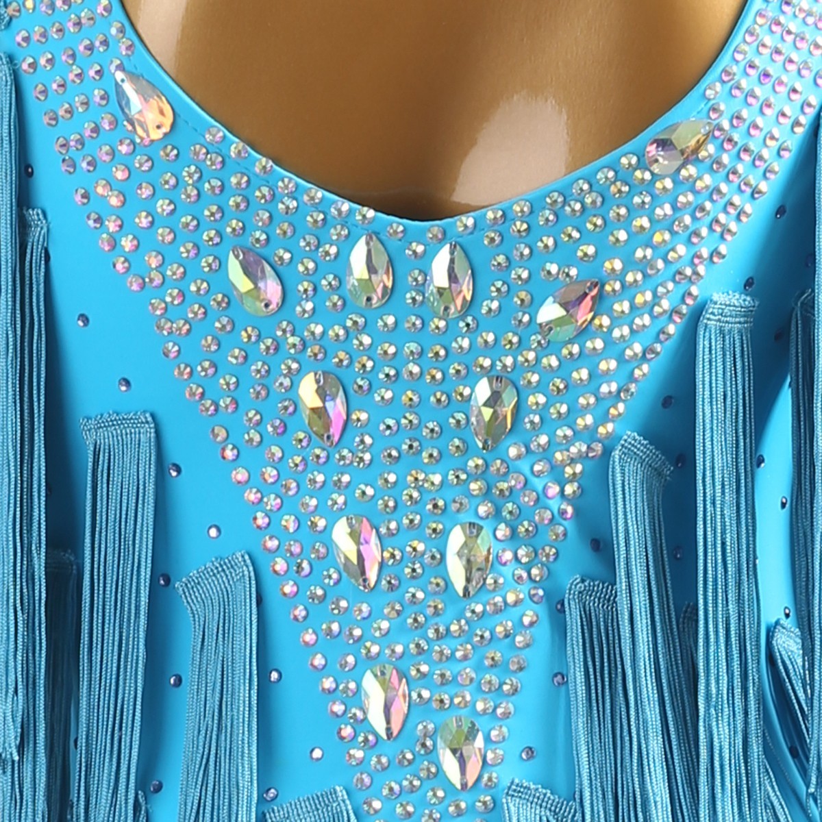 Latin Dance Dress Salsa Tango Cha cha Ballroom Rhinestone Competition Dress F992