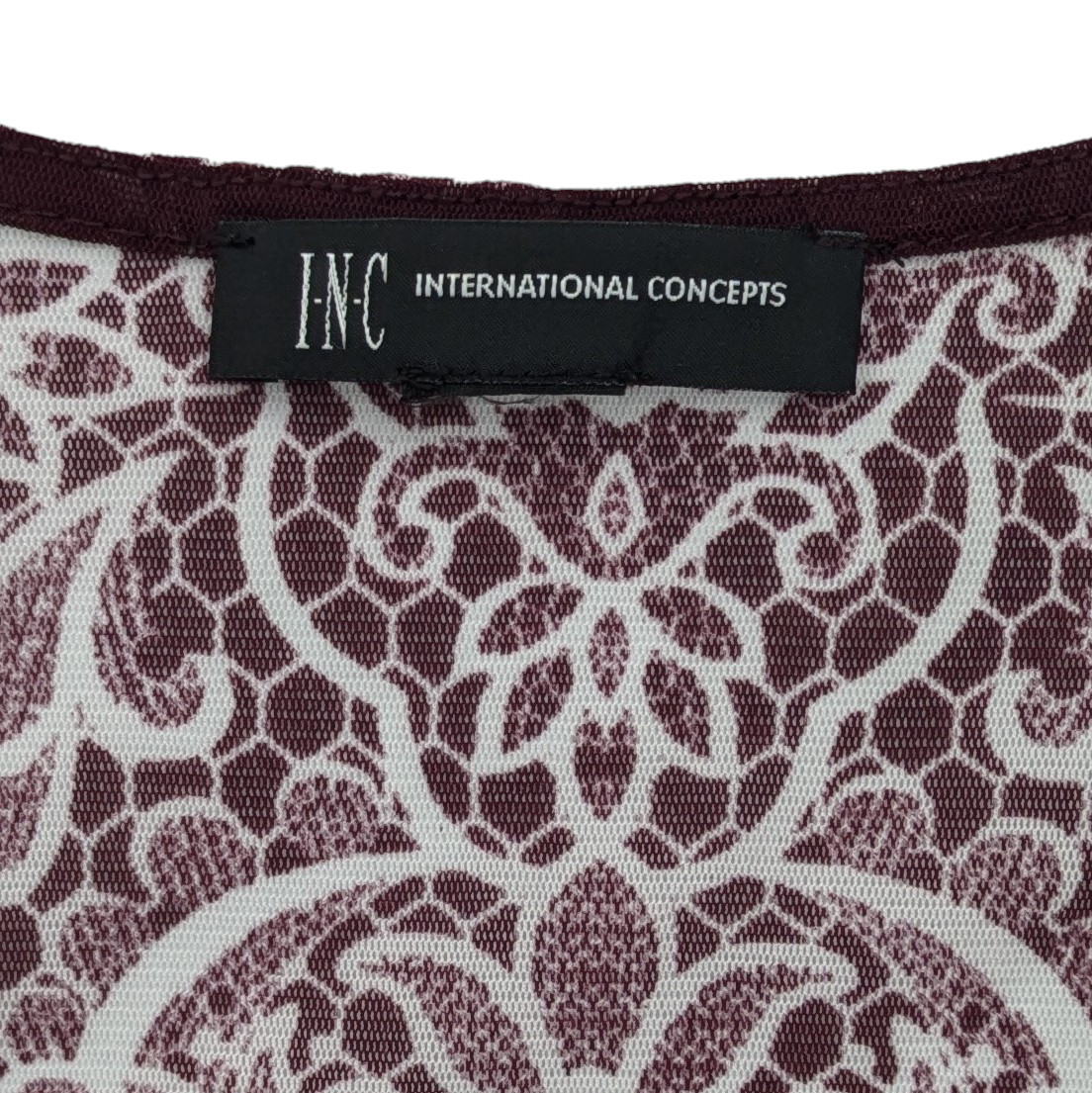 Boho Asymmetrical Tank Top M Sheer Burgundy Flowy Whimsigoth Dark Romance Layer