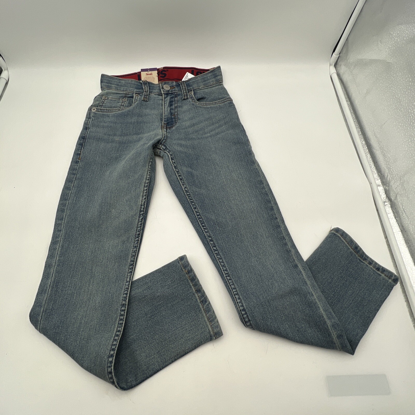 NWT! LEVIS 511 SLIM FIT FLEX STRETCH ADJUSTABLE DENIM BLUE JEANS YOUTH SIZE 10