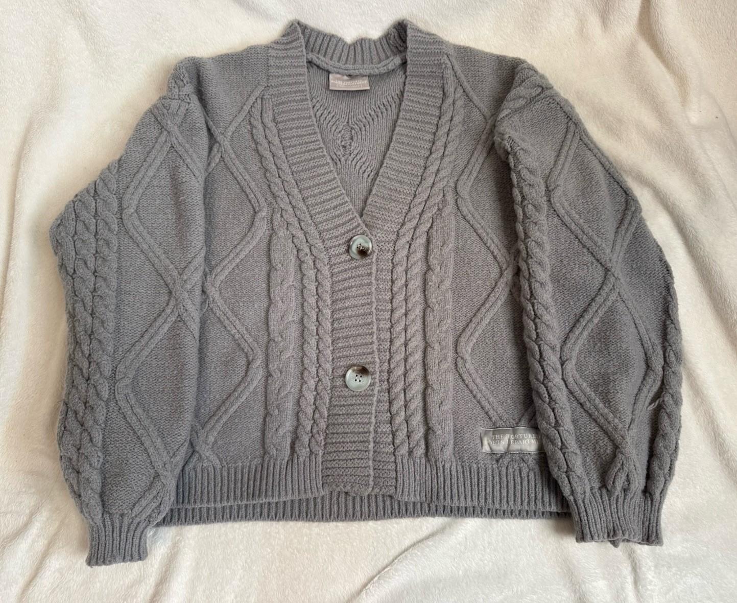 Taylor Swift The Tortured Poets Department TTPD Cardigan Grey MD/LG Official