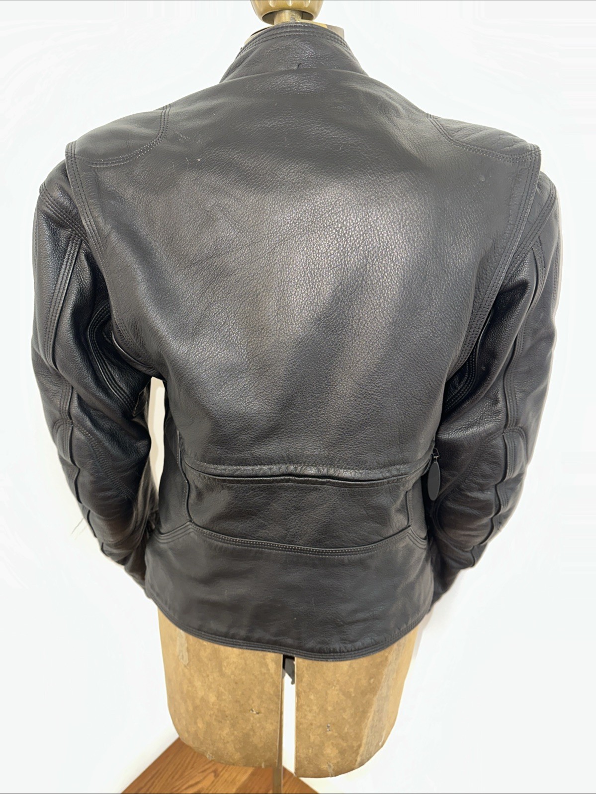 Harley Davidson FXRG Series 1 Black Leather Motorcycle Riding Jacket Size S