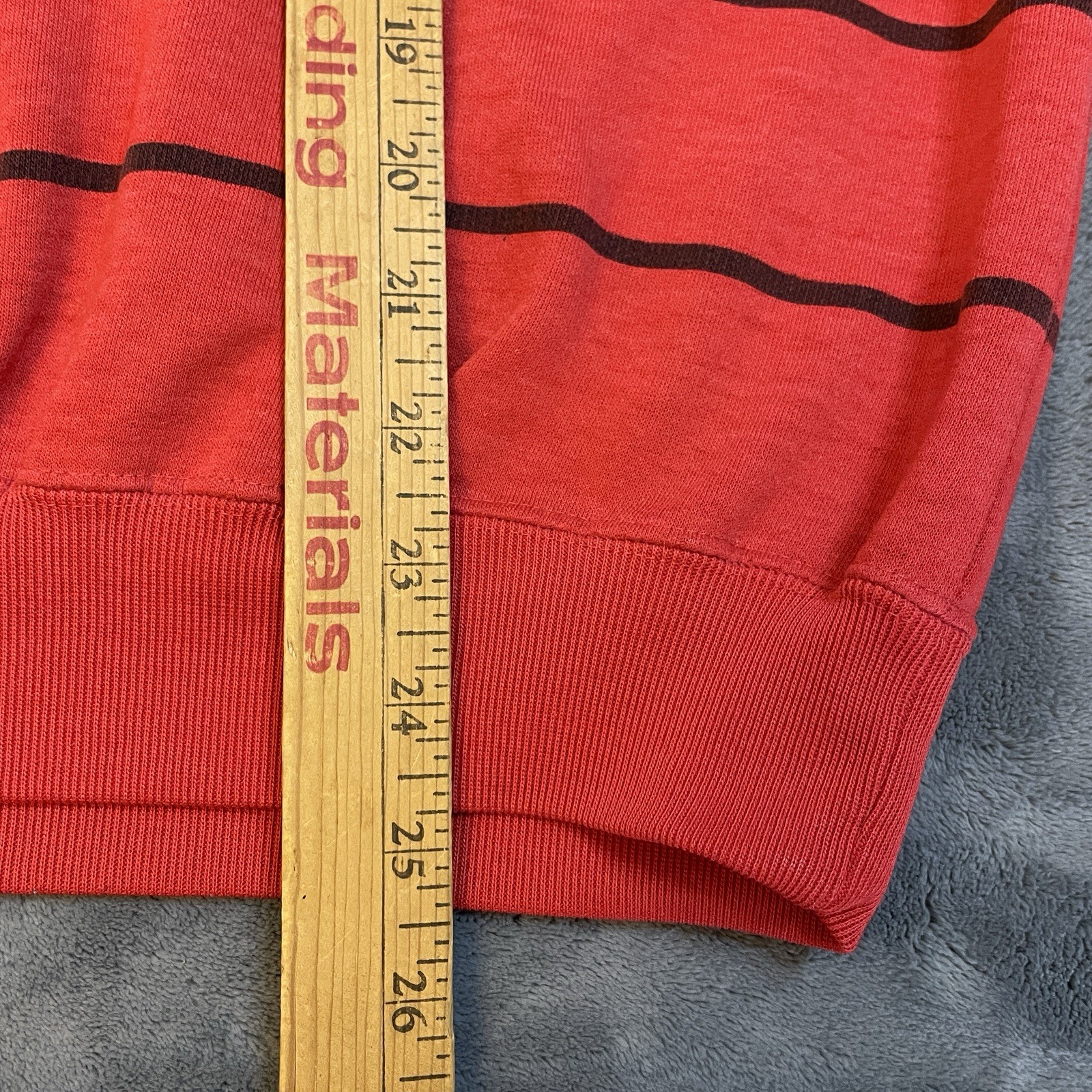 VTG 90s Striped Sweatshirt Men’s Large Red Pullover Grunge Punk Streetwear 80s