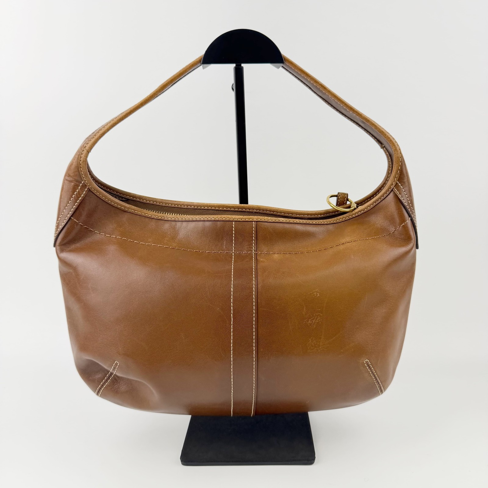 COACH Vintage Brown Leather Shoulder Bag Gold Hardware 11.4in HboC260603a04