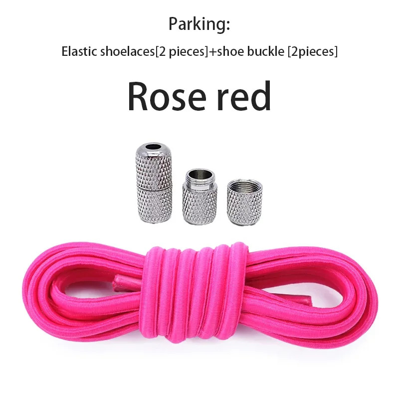 round Elastic Shoelaces for Sneakers No-Tie Tennis Shoe Laces with Rubber Band f
