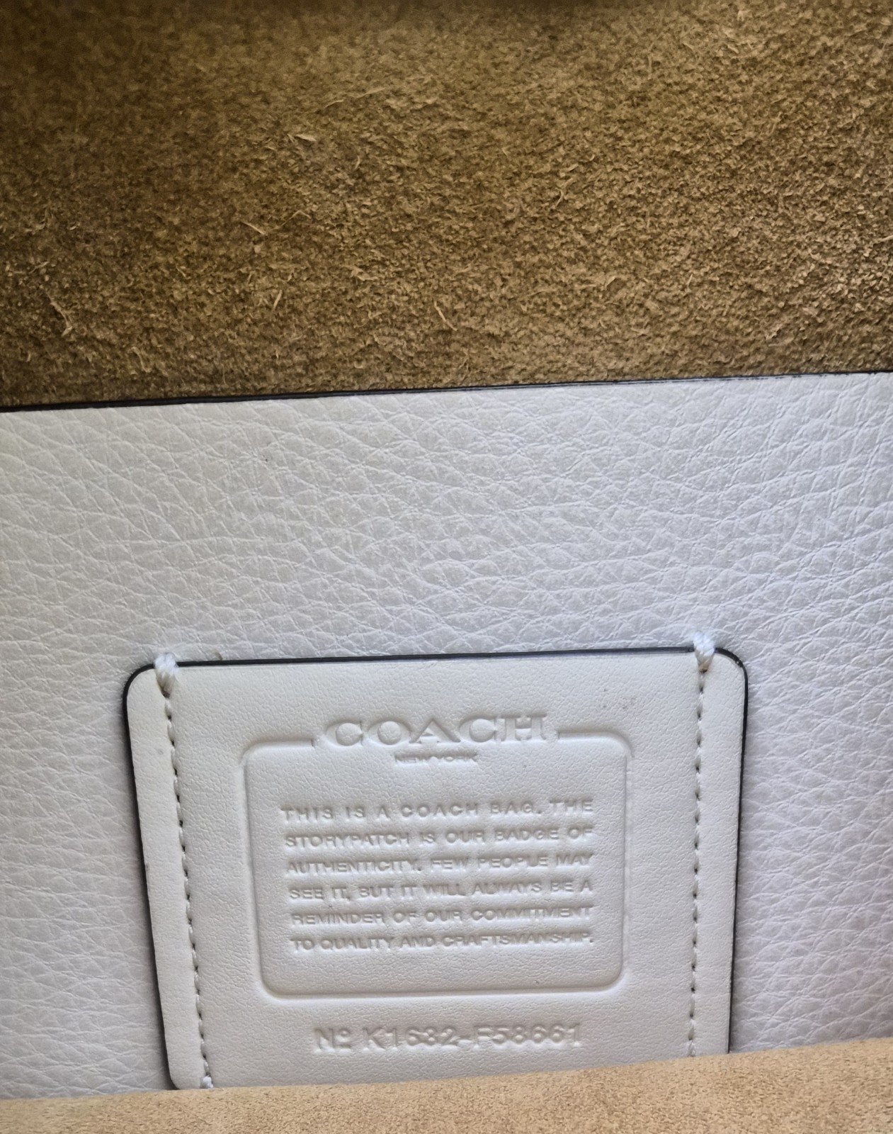 Coach Derby Women’s light weight Pebbled Chalk White Crossbody purse