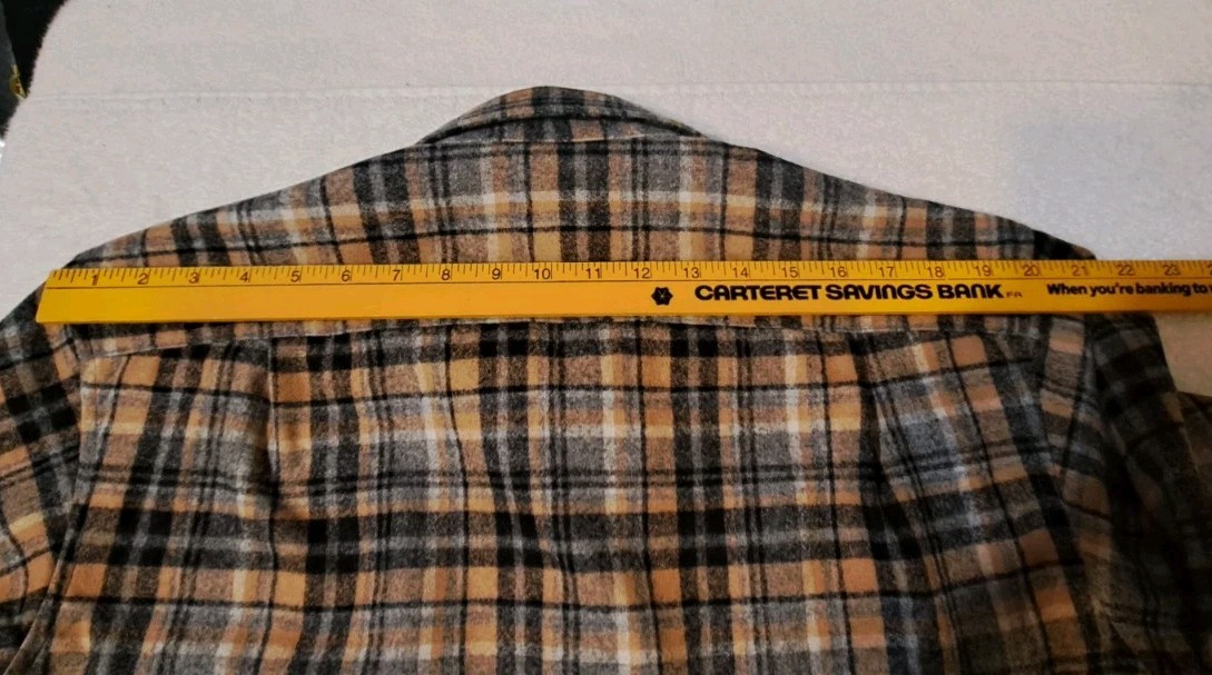 Pendleton Plaid Wool Shirt TRAIL Elbow Patches Medium