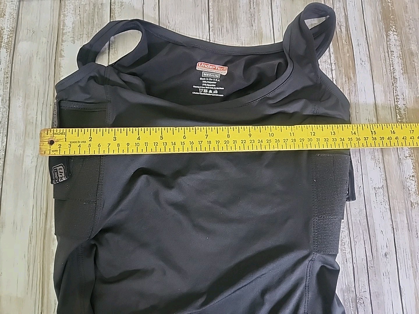 UnderTech Undercover Concealment Shirt Women Size Medium Black Tank Top Double