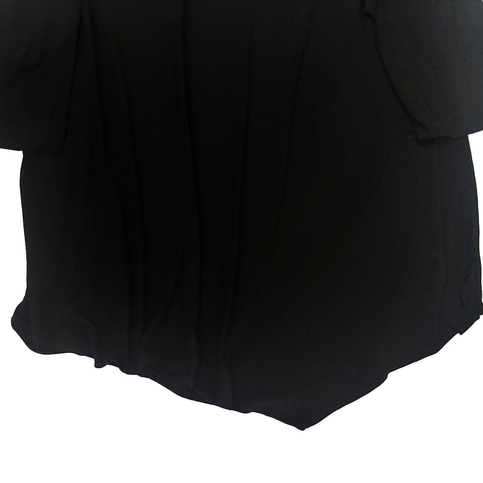 Baldini Womens Black Beaded Neckline 3/4 Sleeve Top Plus Size 3X