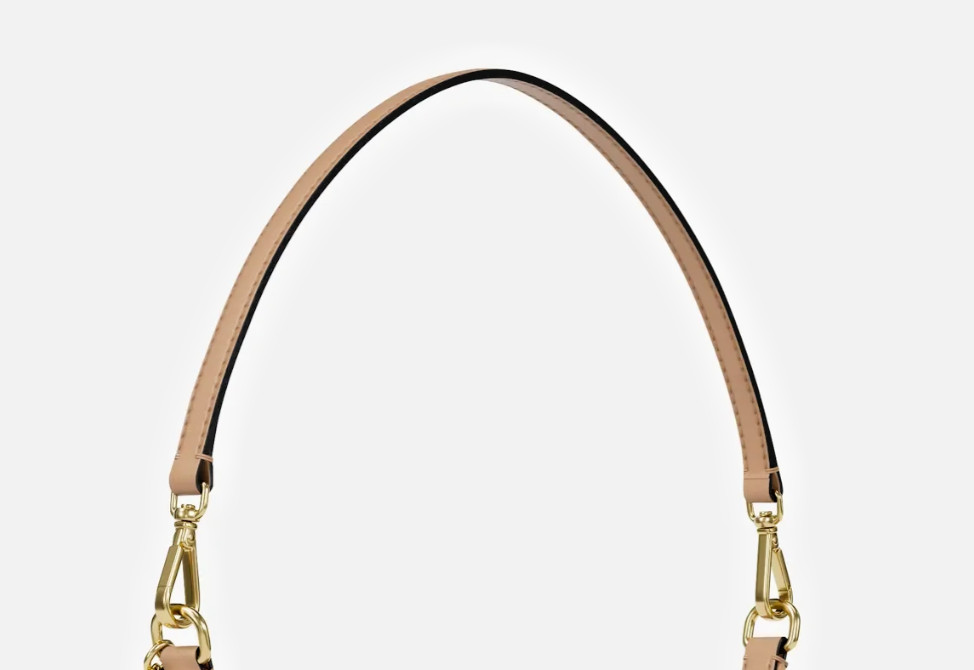 NEW Michael Kors LOGO Black Brown Camel Leather Top Handle Replacement Strap