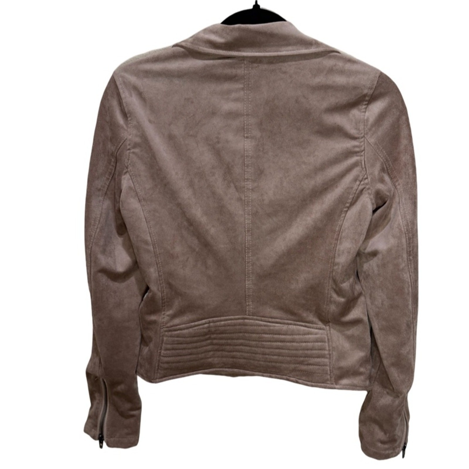 Blank NYC Faux Suede Moto Jacket – Sand Stone XS