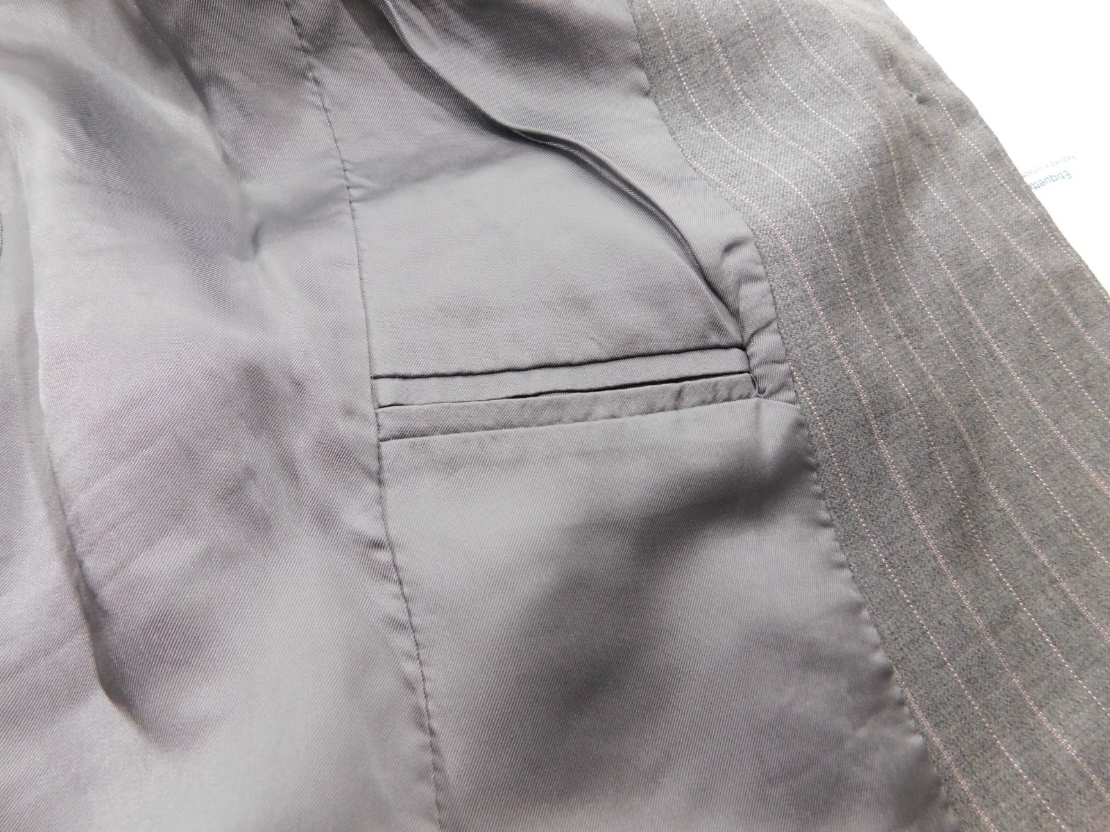 Brooks Brothers “346” Women’s Gray Pinstriped Wool Blazer Bemberg Cupro Lining 6