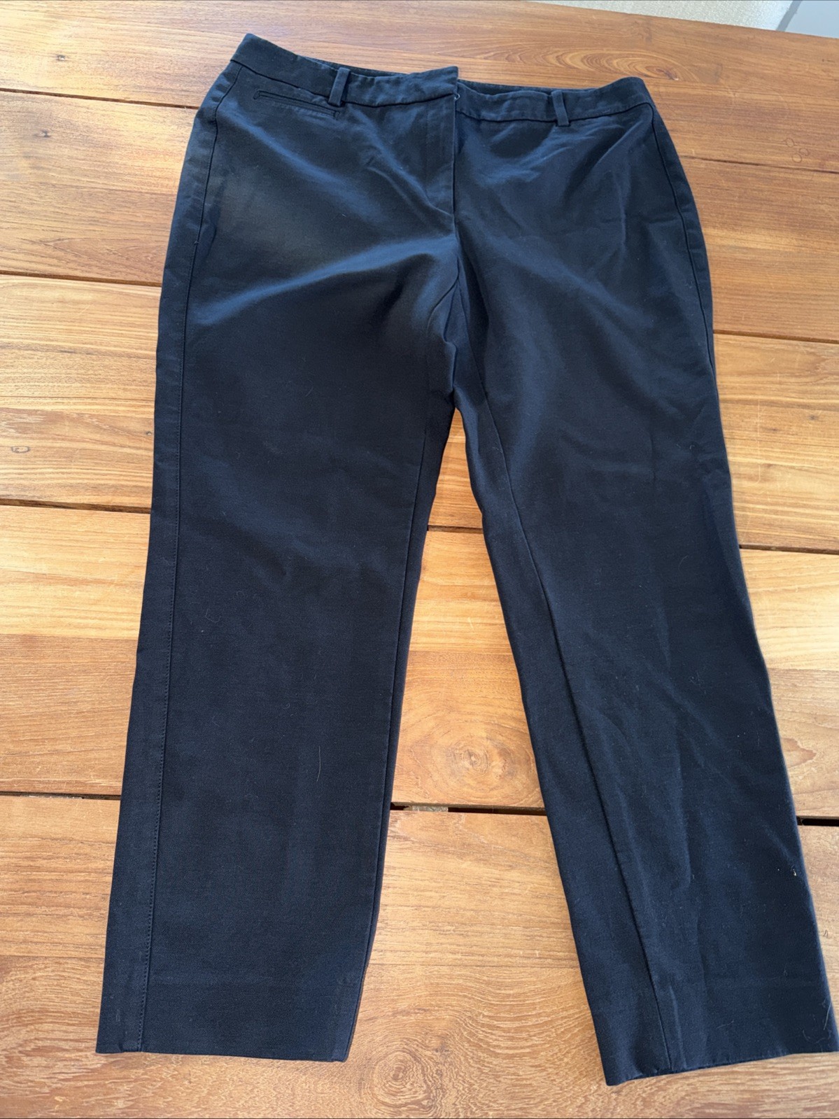 White House Black Market Women Pant 12R Black Slim Ankle Waistband Office Outfit