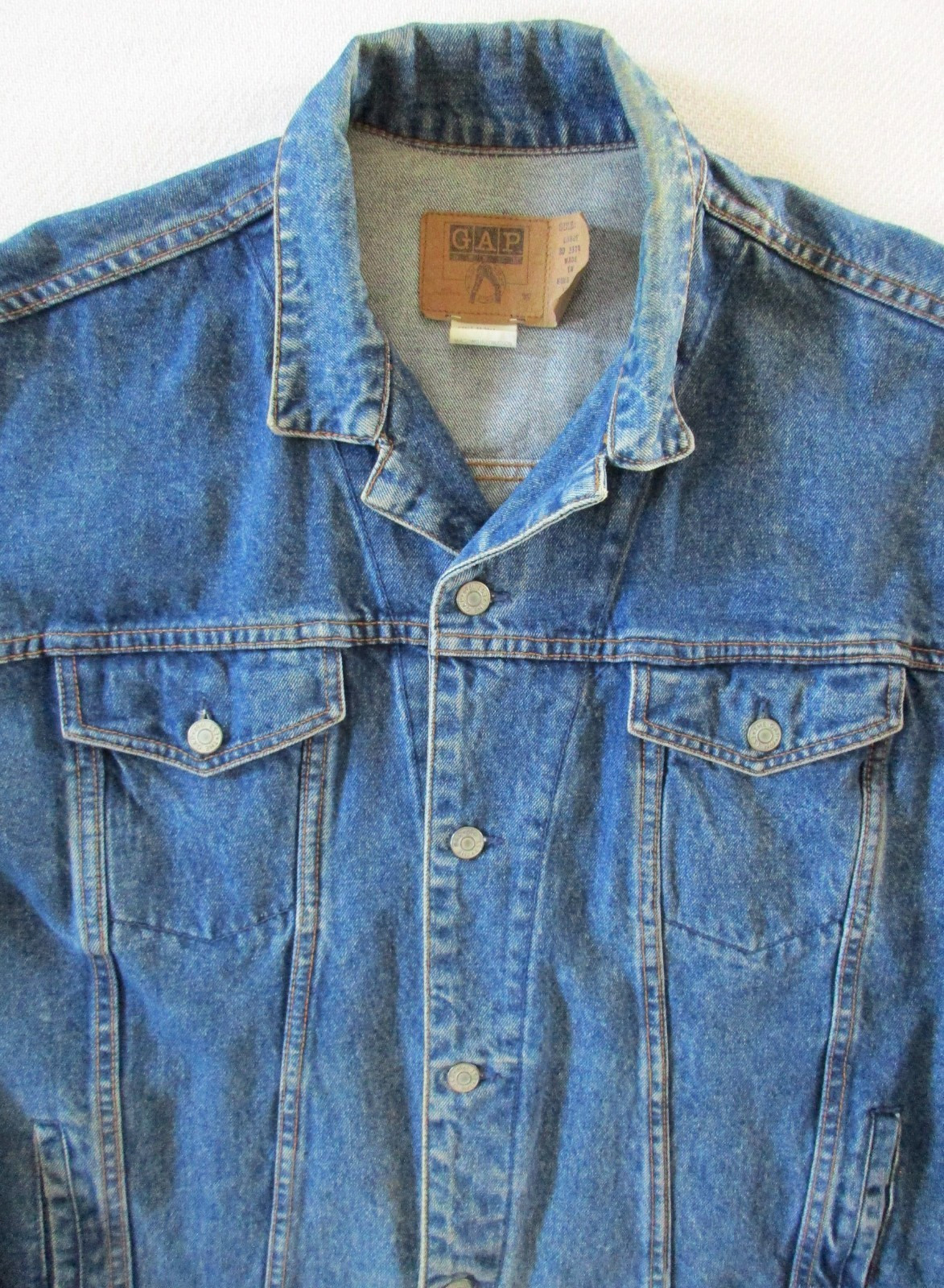 Vintage GAP Denim Jeans Trucker Jacket Men’s L Large Classic Gorpcore Workwear