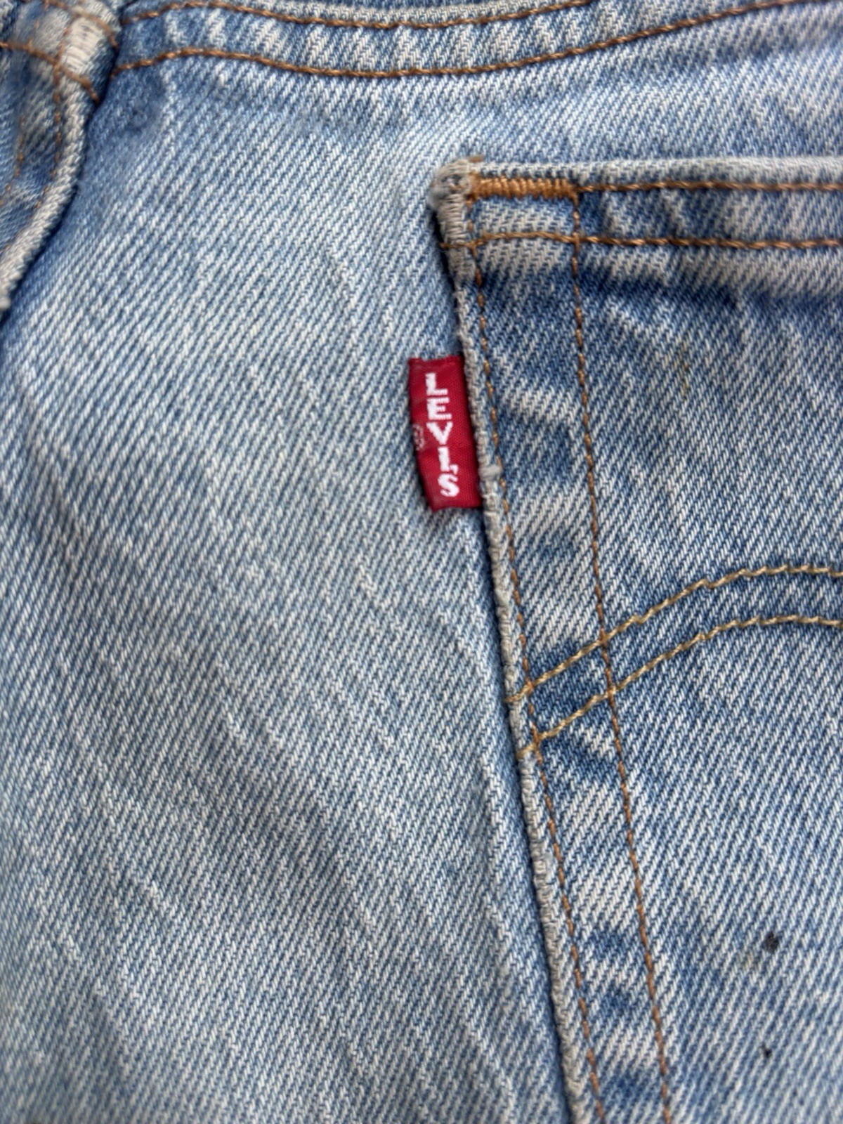 Levi’s Jeans 501 Men’s Blue Straight Regular Fit Leather Patch 32 x 30