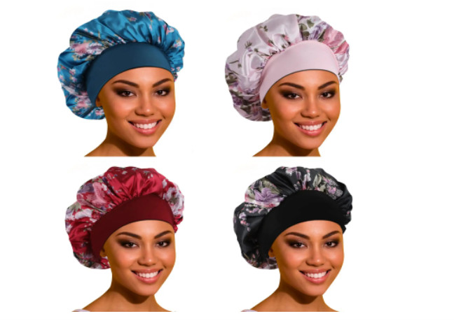 Satin Bonnet Hair Bonnet for Sleeping Large Silk Bonnets (3-4-6) Packs