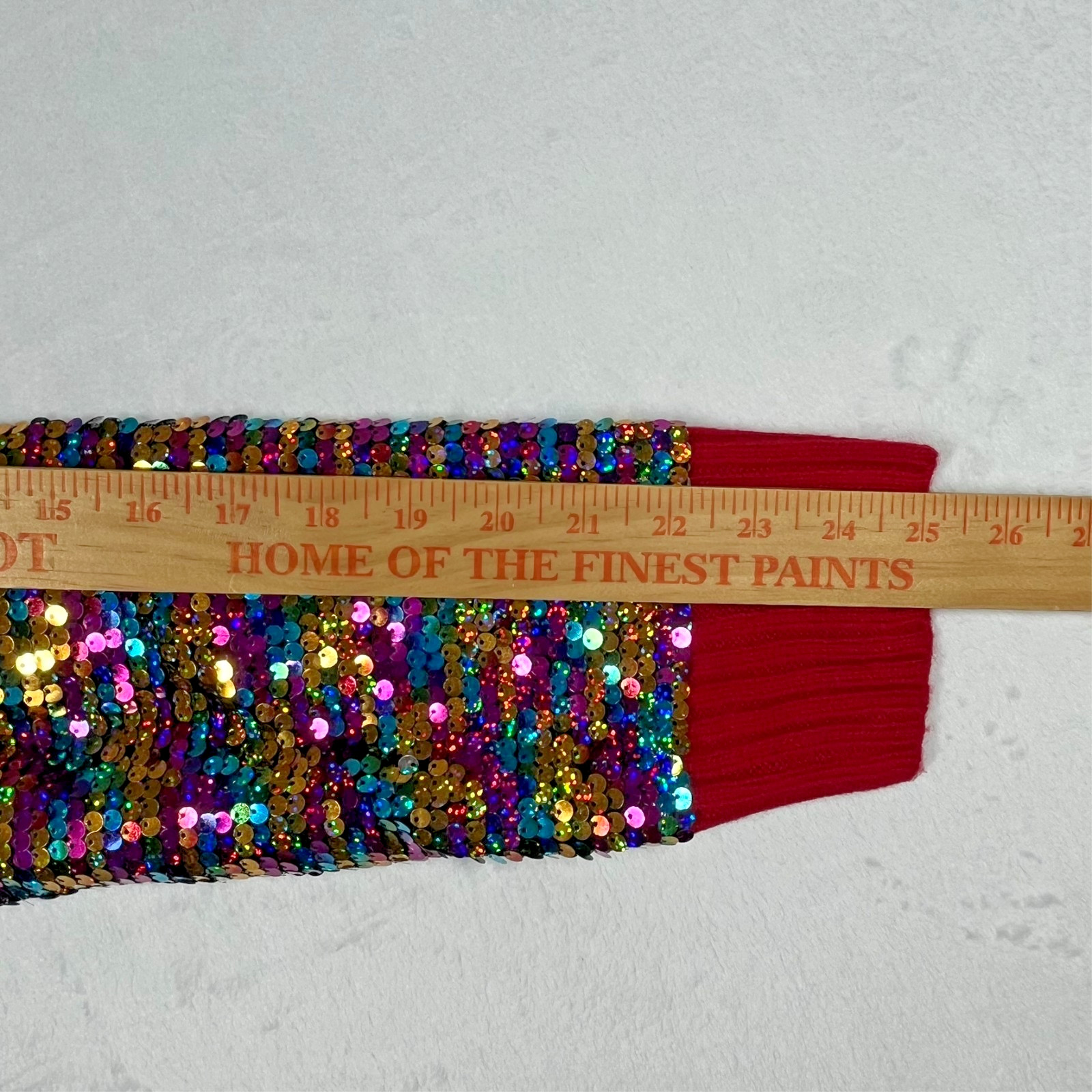 33 Degrees Ugly Christmas Sweater Women’s L Sequins Pom Pom Tinsel Holiday Party