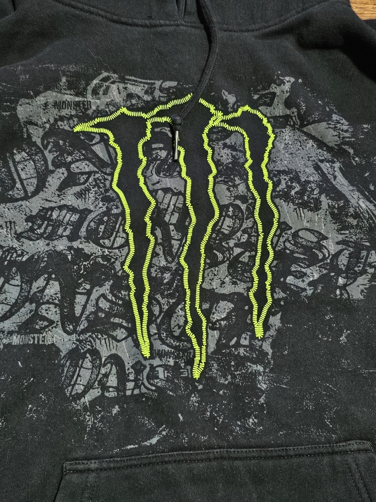 Monster Energy Limited Skater Grunge Black Hoodie XXL Pullover Punk 2013 Promo