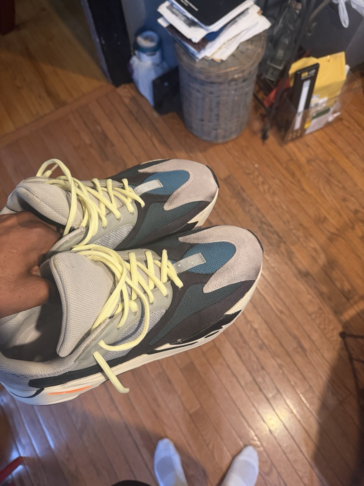 adidas Yeezy Boost 700 Men’s Low Top Lace-Up Sneakers Gray/Black/Orange