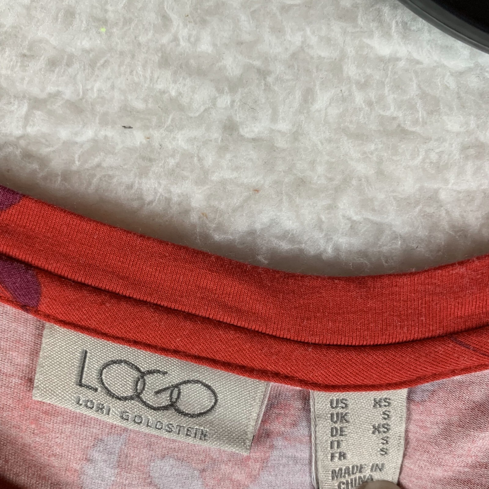 LOGO by Lori Goldstein Maxi Dress Womens Size XS Red Short Sleeve Crew Neck 6561
