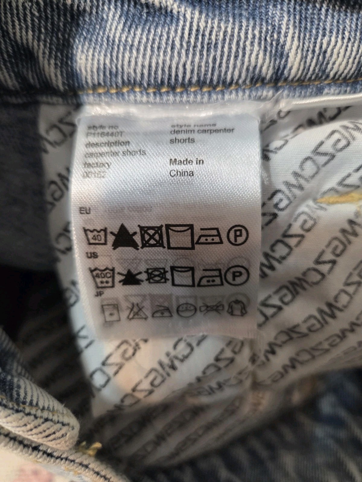 Wesc Light Wash Unisex/Men’s Carpenter Denim Shorts 32×9 NWT