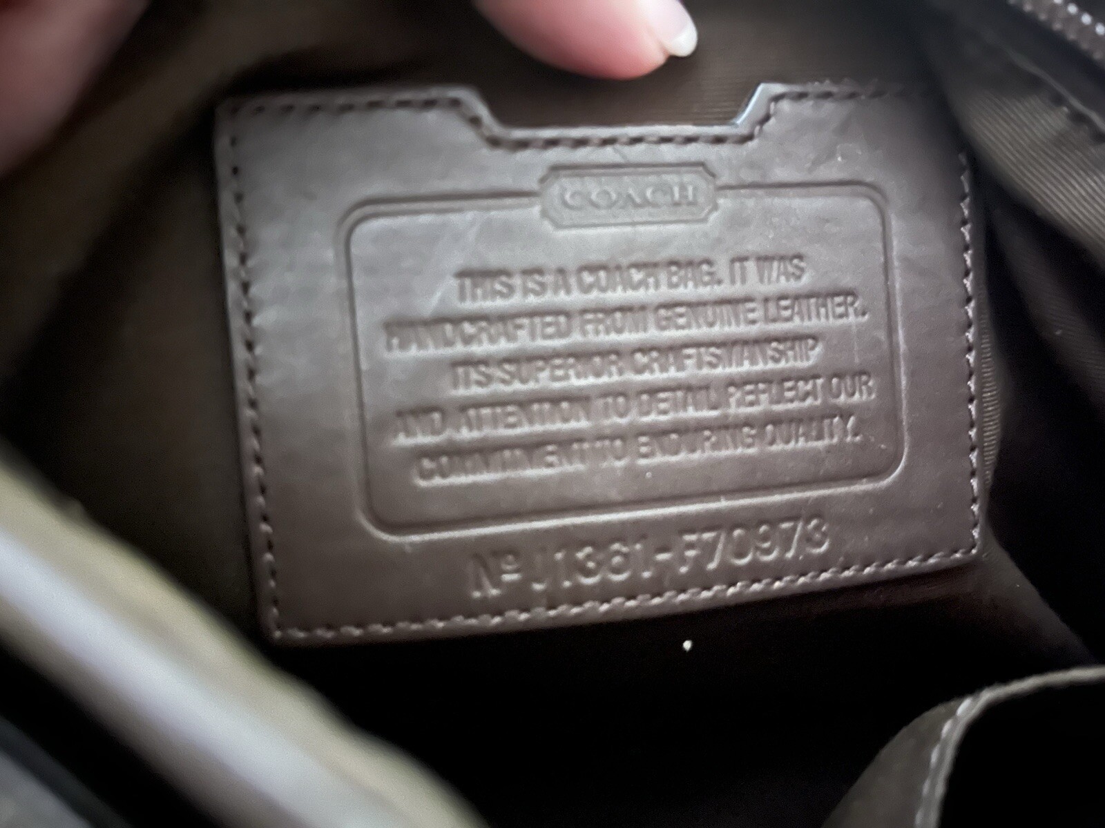 COACH CAMDEN LEATHER MAP BAG STYLE # F70973