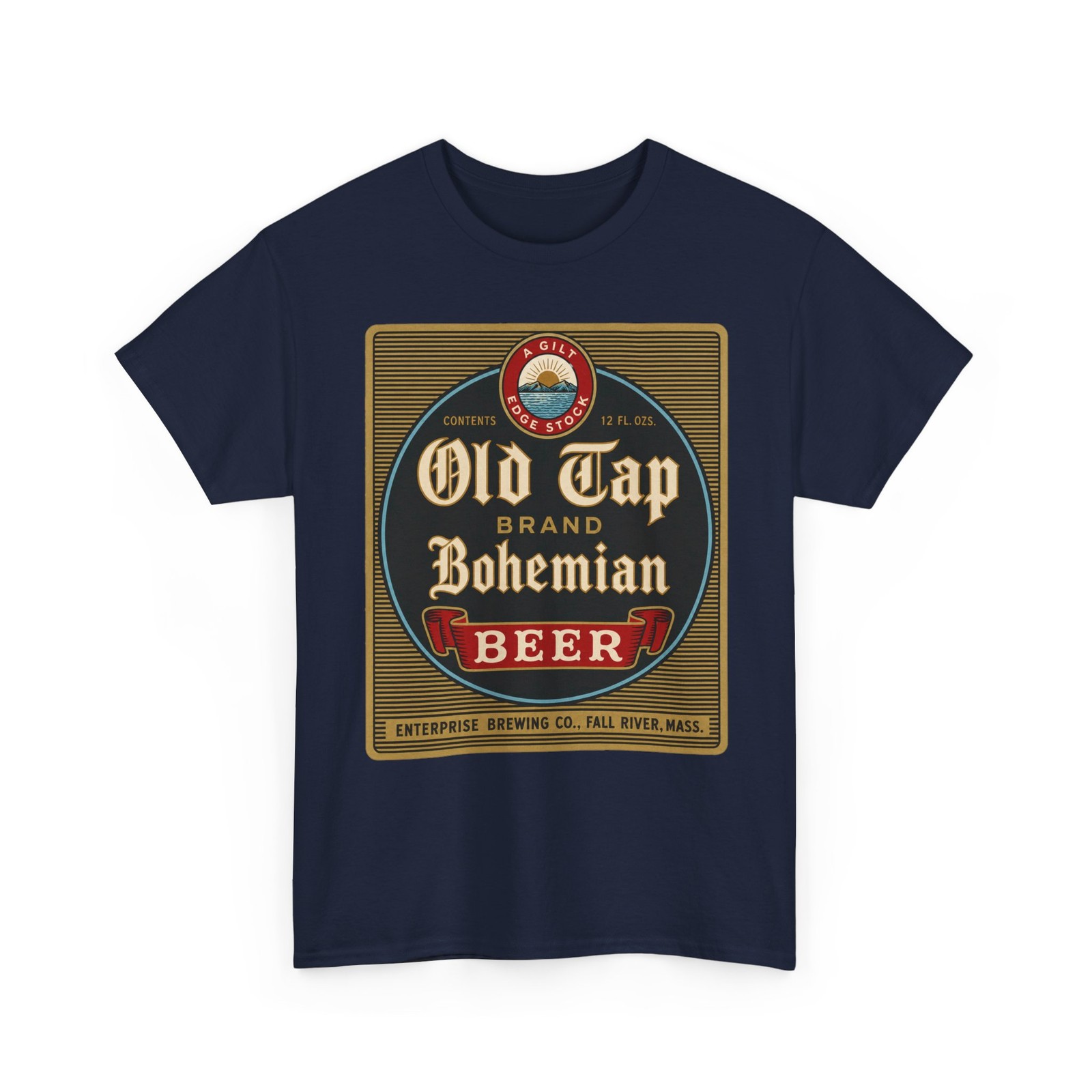 Old Tap Brand Bohemian Beer Enterprise Brewing Co. Fall River MA Retro T-Shirt
