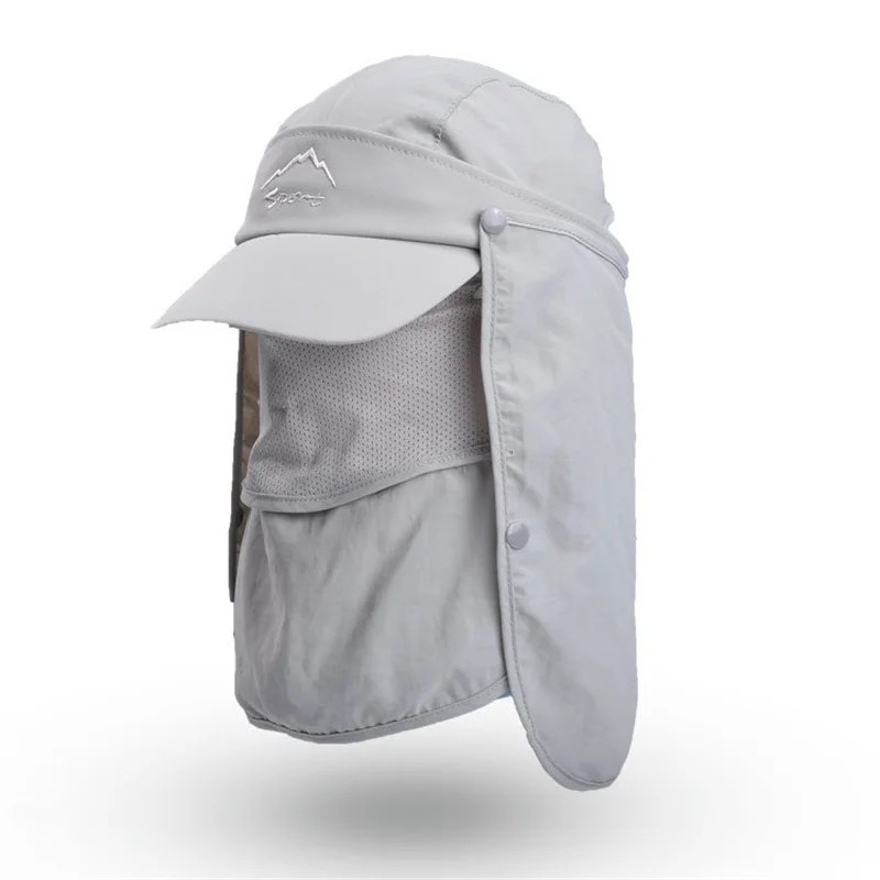 Summer UV Protection Sun Hat Baseball Cap With Neck Face Flap For Fishing Hiking