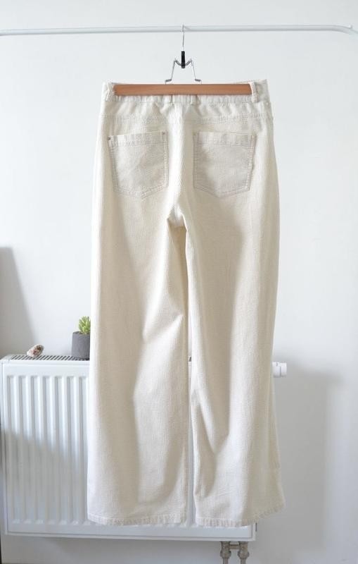 Max&Moi Beige Corduroy Straight Leg Pants Trousers FR 40