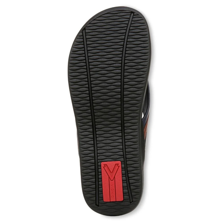 NEW Vionic Men’s Tide II Toe Post Sandal, Black