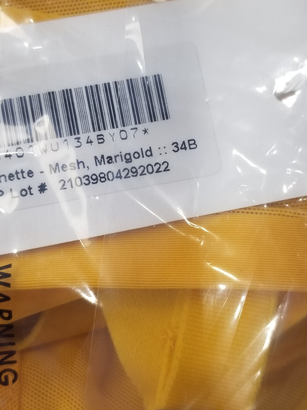 NWT The Balconette Mesh Marigold Sz 34B