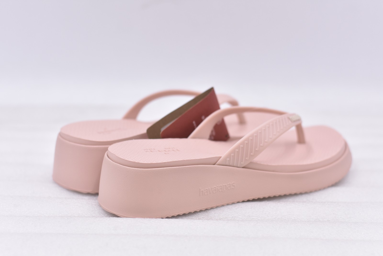 Womens Havaianas Ballet Rose High Platform Flip-Flops Size 9.5 (EU 41)