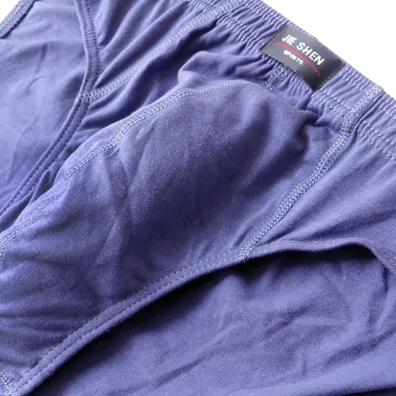 5 Pack Men’s Cotton Briefs Bikini Underwear Soft Breathable Solid Color Panties