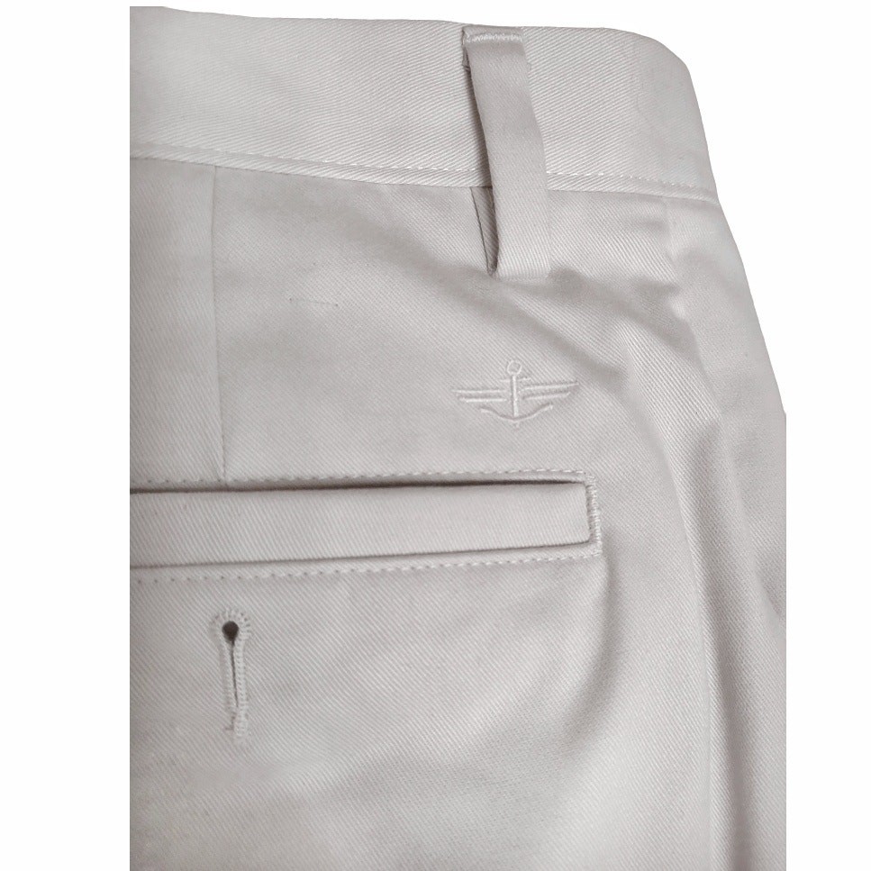 DOCKERS D3 Mens Classic Pleated Front Pants Size 36 Chinos Khaki Work Trousers