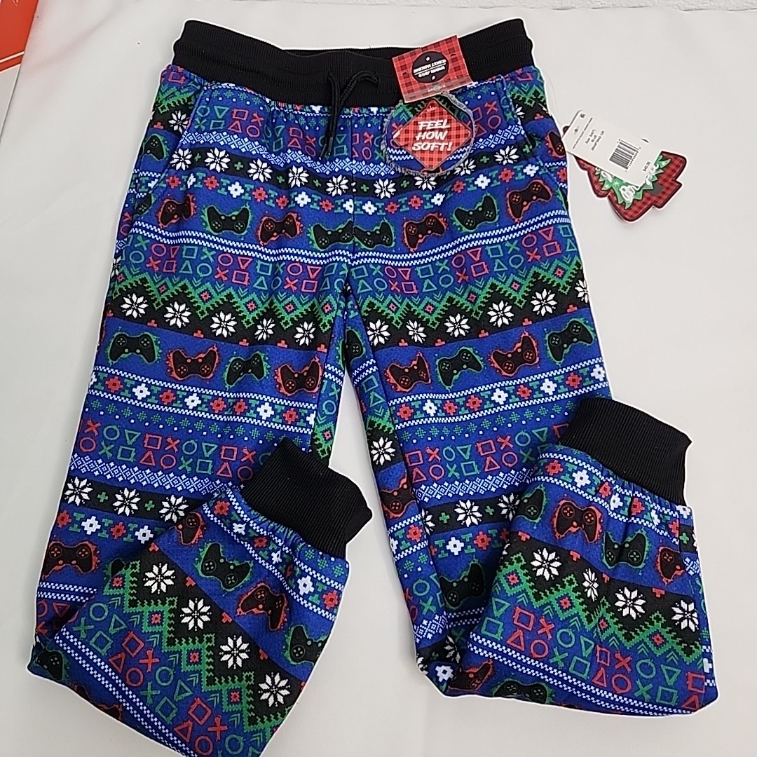 ADTN American dream team Network Sherpa Lined boys small 6/7 sleep pants gaming